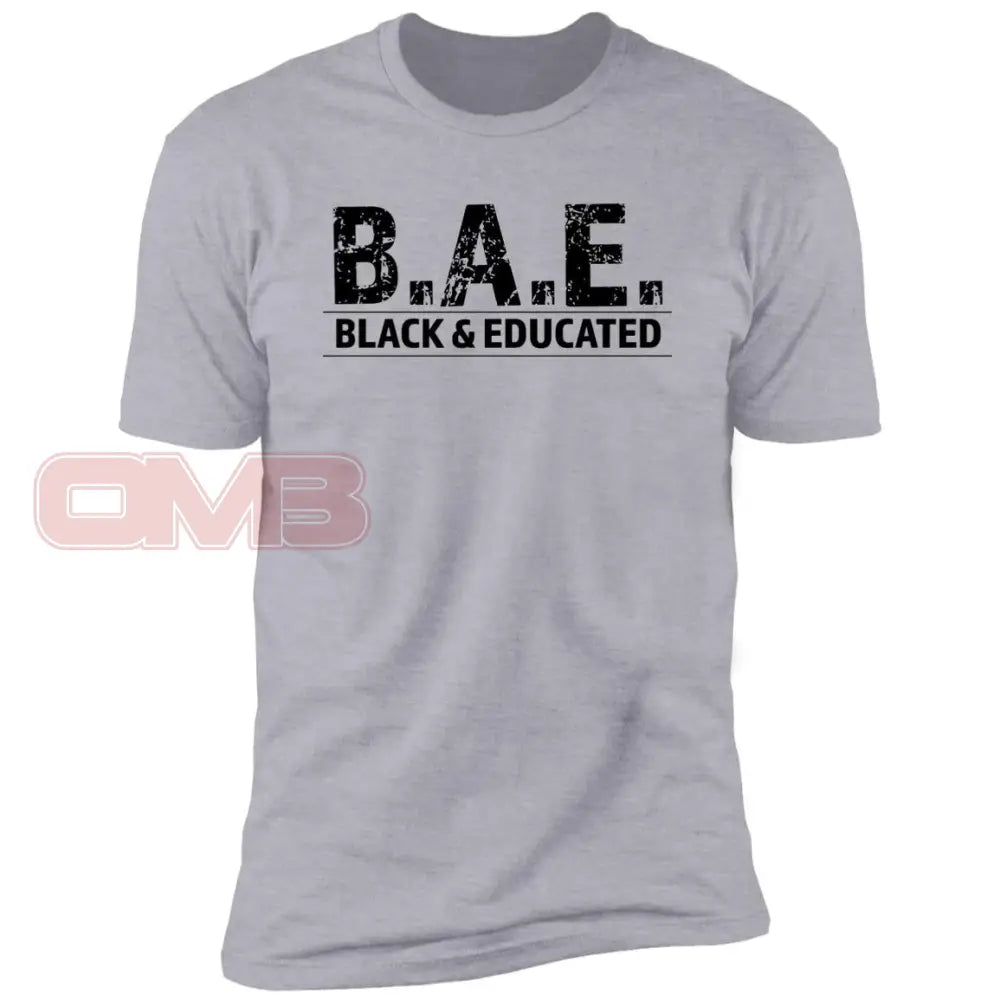 B.a.e. Black And Educated Heather Grey / X-Small T-Shirts