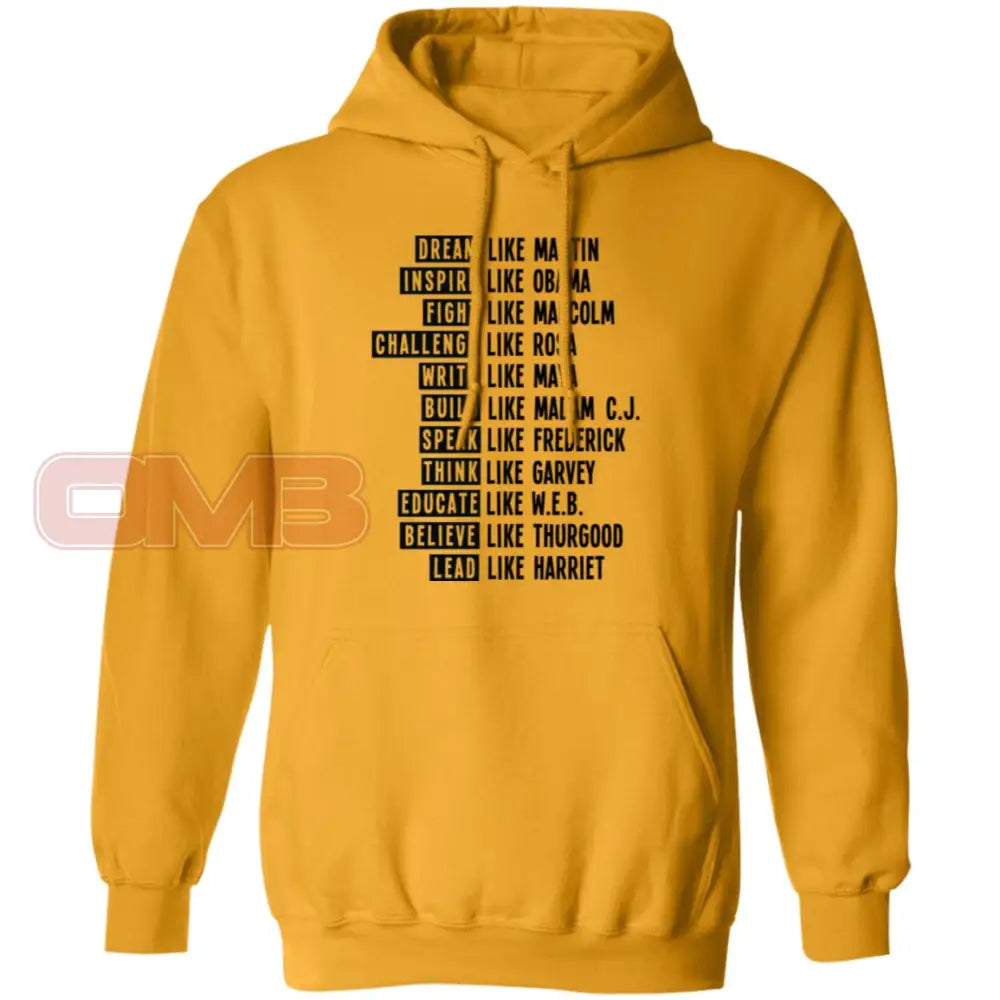 Be Like Black History Hoodie Gold / S Sweatshirts