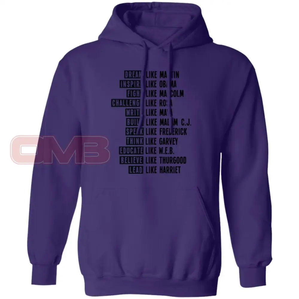 Be Like Black History Hoodie Purple / S Sweatshirts