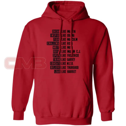 Be Like Black History Hoodie Red / S Sweatshirts