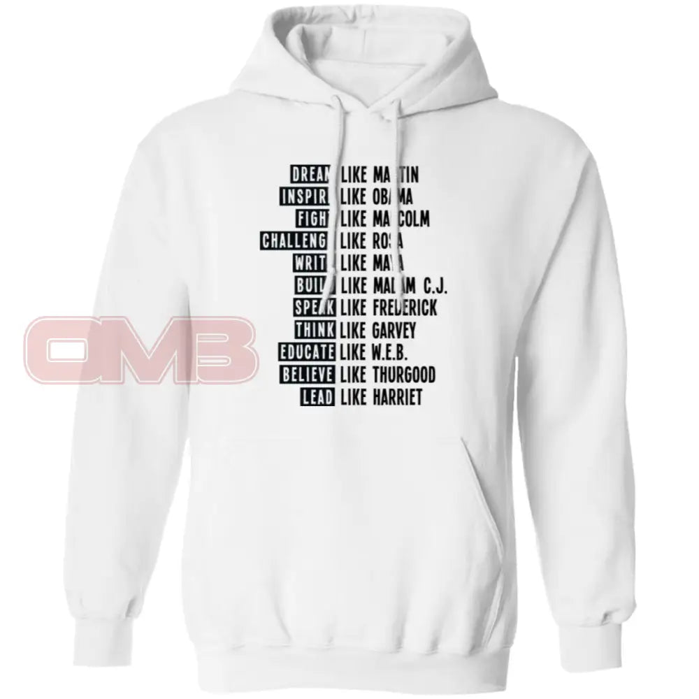 Be Like Black History Hoodie White / S Sweatshirts