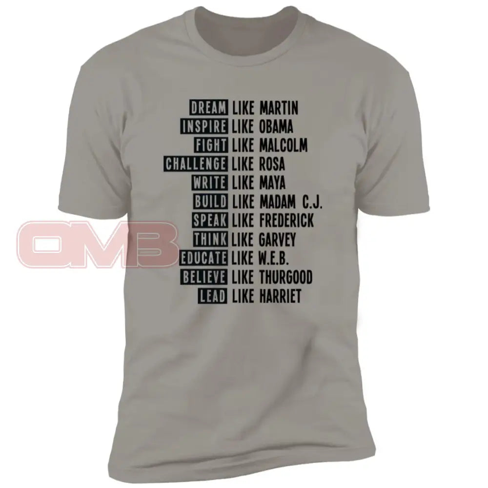 Be Like Black History Light Grey / X-Small T-Shirts