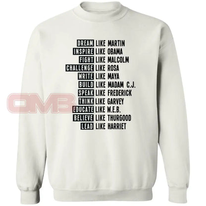 Be Like Black History Sweatshirt White / S Sweatshirts