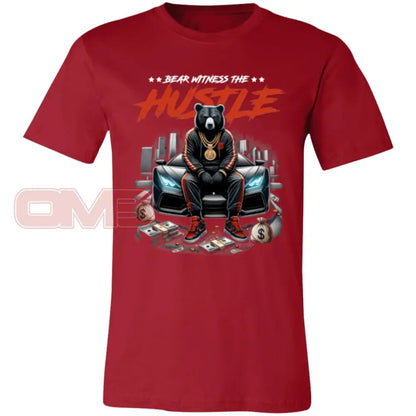 Bear Witness The Hustle Tee Canvas Red / X-Small T-Shirts