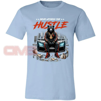 Bear Witness The Hustle Tee Light Blue / X-Small T-Shirts