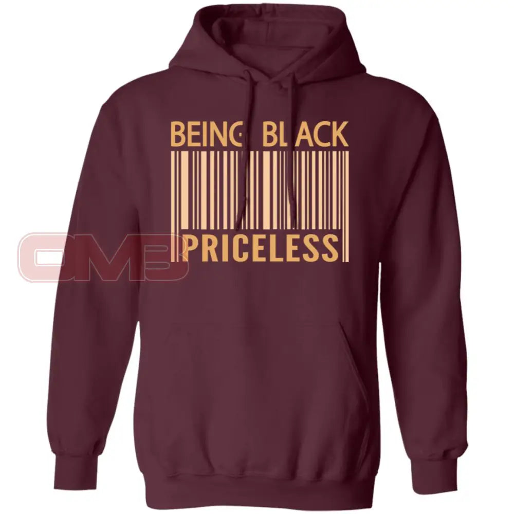 Being Black Priceless Hoodie Maroon / S Sweatshirts