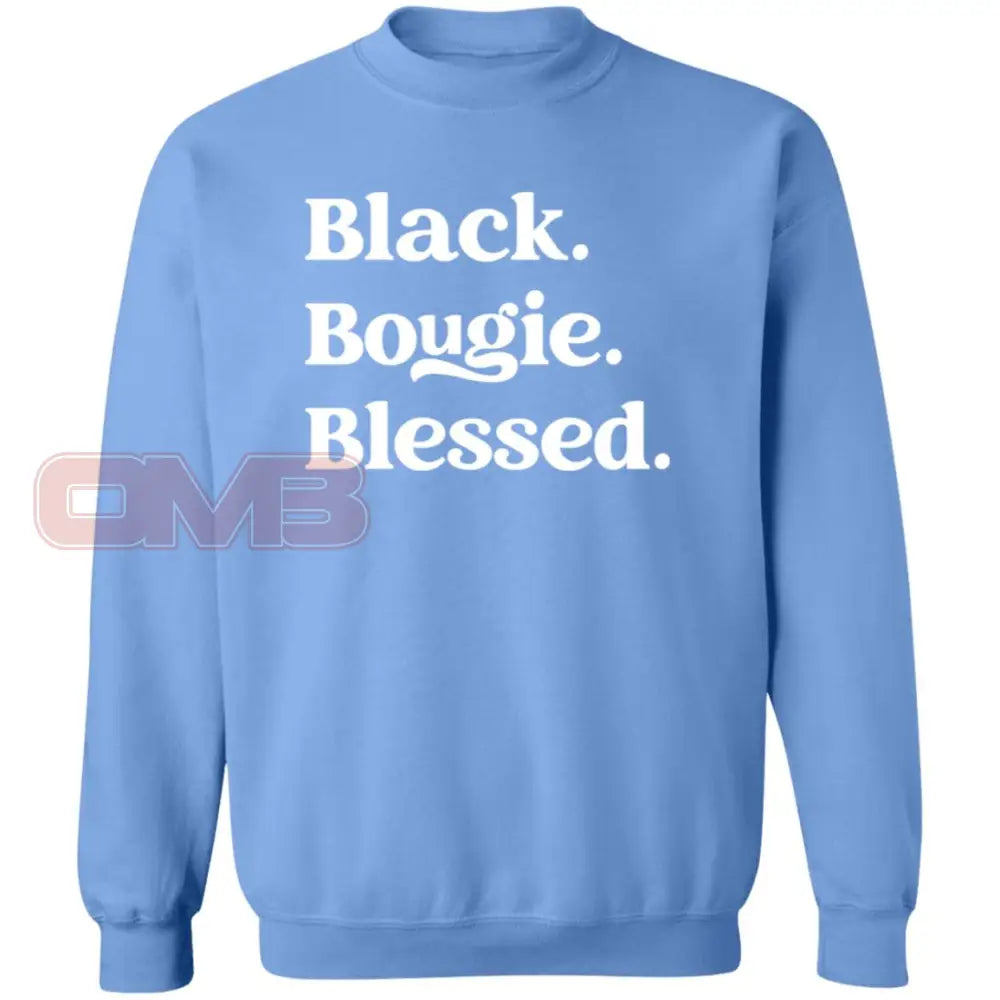 Black.bougie.blessed. Carolina Blue / S Sweatshirts