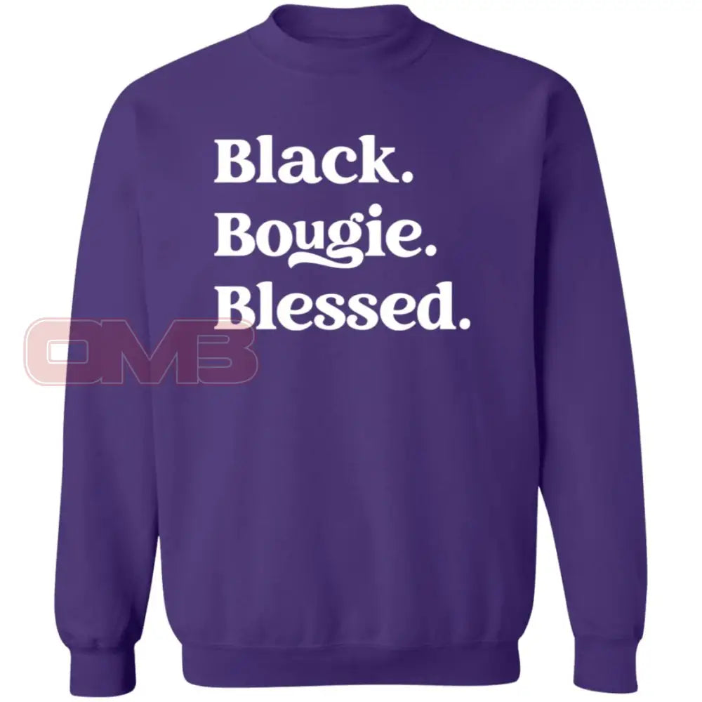 Black.bougie.blessed. Purple / S Sweatshirts