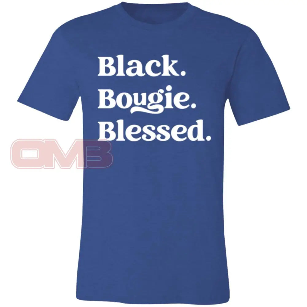 Black.bougie.blessed. Heather Royal / X-Small T-Shirts