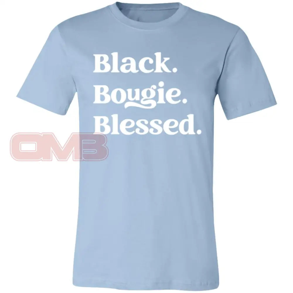 Black.bougie.blessed. Light Blue / X-Small T-Shirts