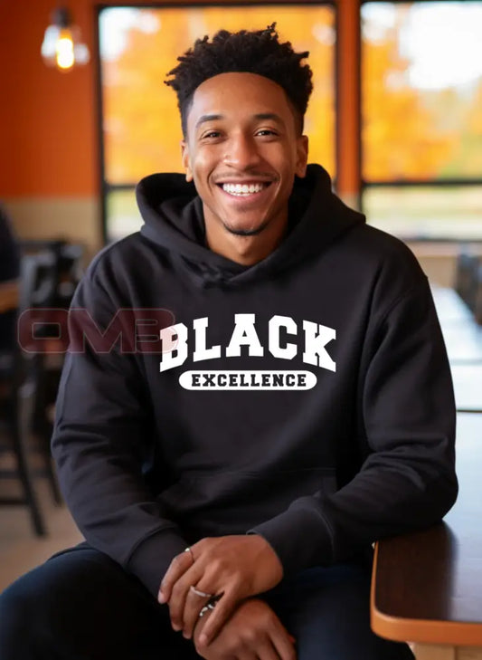 Black Excellence Hoodie - Basic Or Premium Apparel