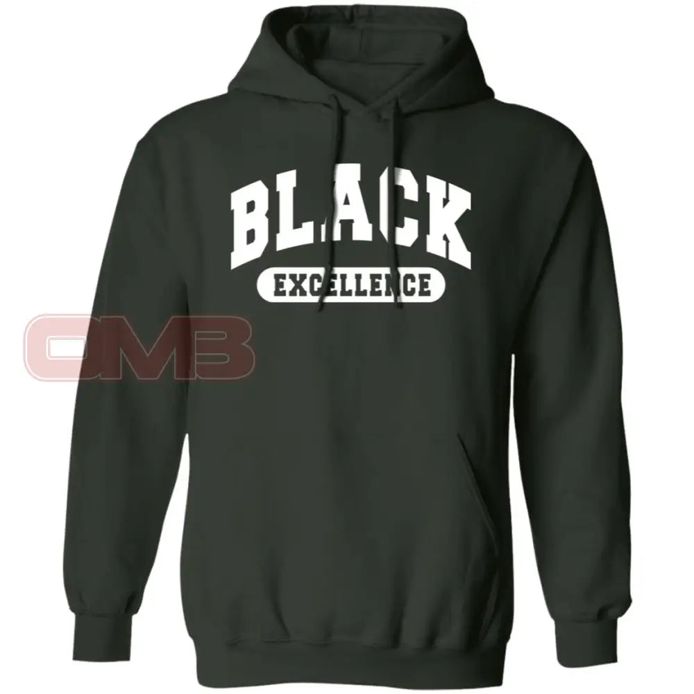 Black Excellence Hoodie - Basic Or Premium / Forest Green S Apparel