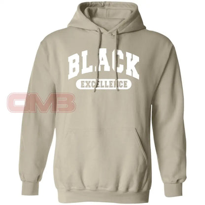 Black Excellence Hoodie - Basic Or Premium / Sand S Apparel