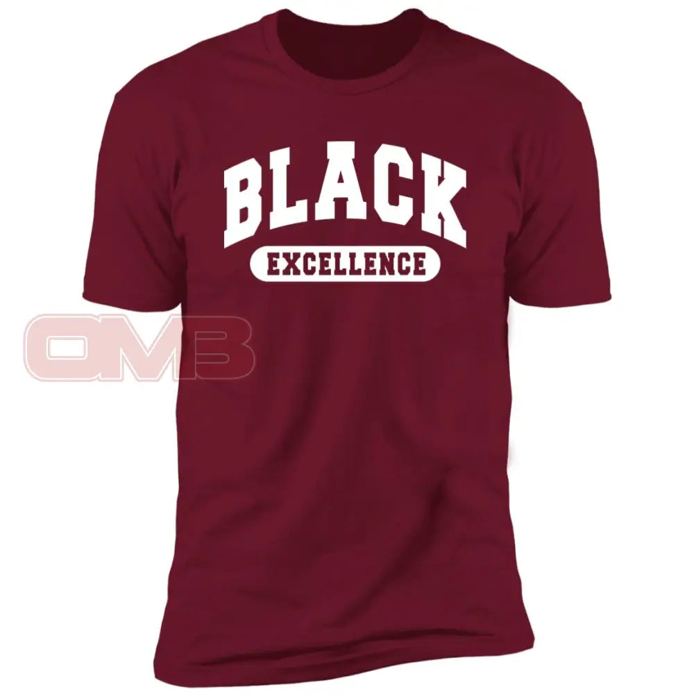 Black Excellence Tee - Or White Excellence1 / Cardinal X-Small Apparel