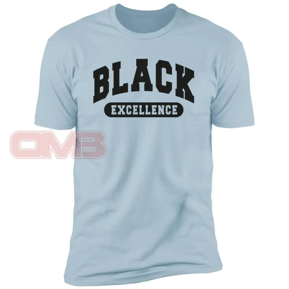 Black Excellence Tee - Or White / Light Blue X-Small Apparel