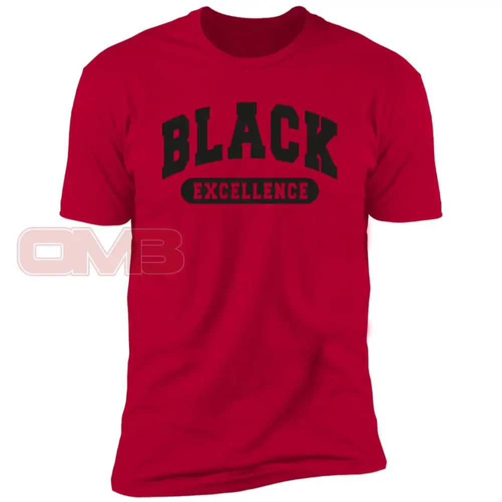 Black Excellence Tee - Or White / Red X-Small Apparel