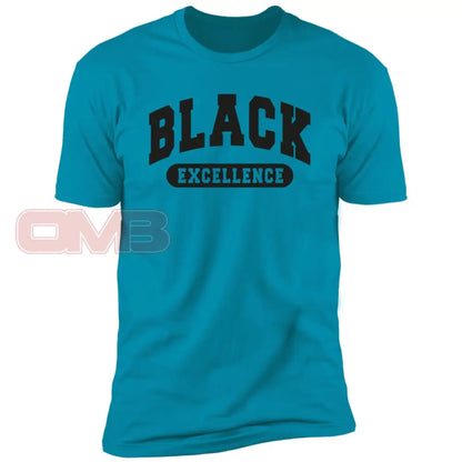 Black Excellence Tee - Or White / Turquoise X-Small Apparel