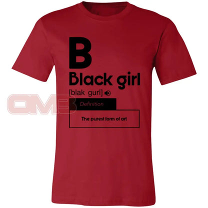 Black Girl Canvas Red / X-Small T-Shirts