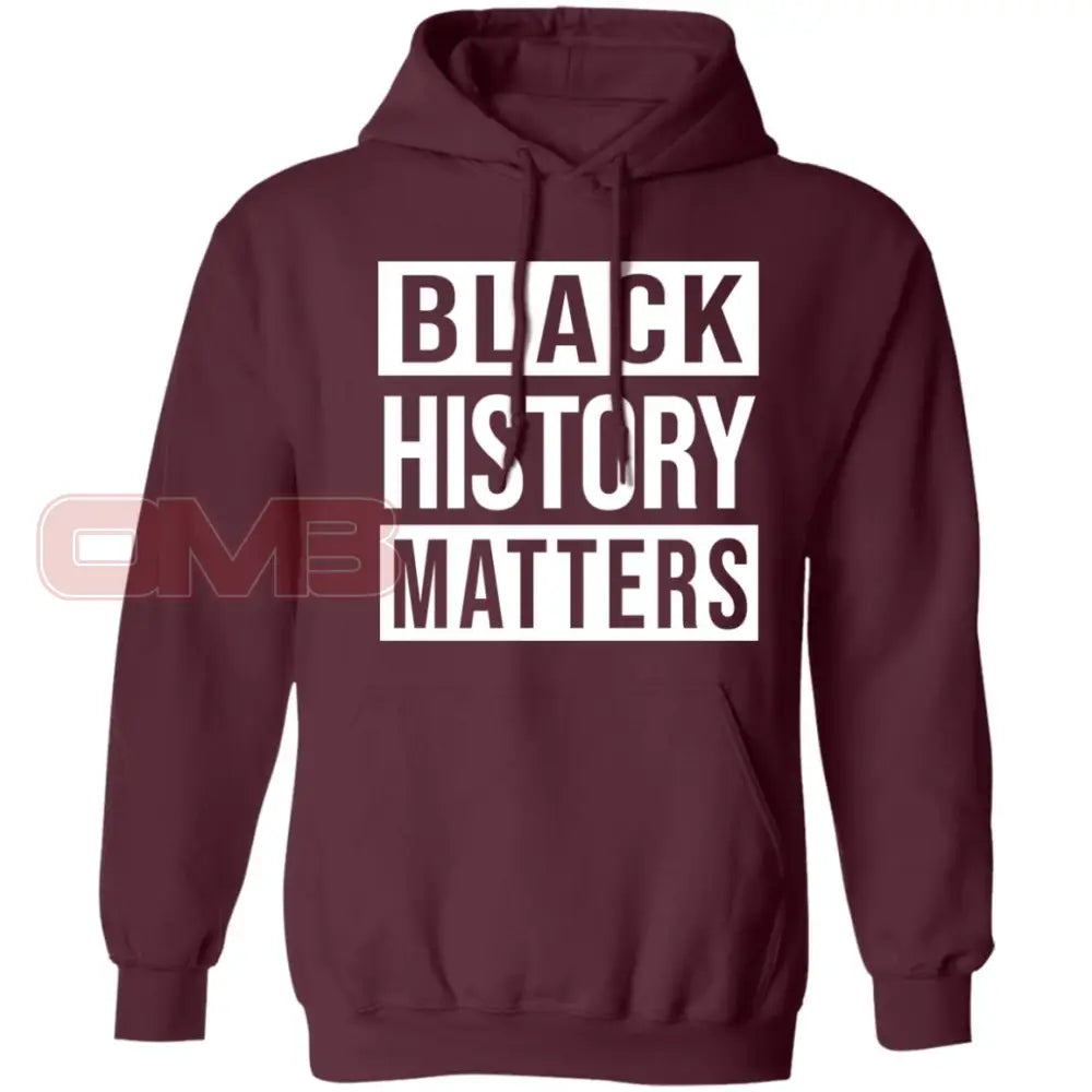 Black History Matters Hoodie Maroon / S