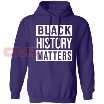 Black History Matters Hoodie Purple / S