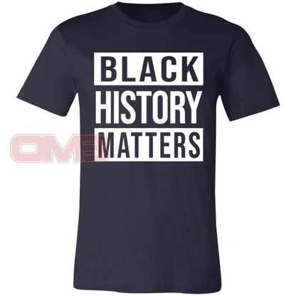 Black History Matters Navy / X-Small T-Shirts