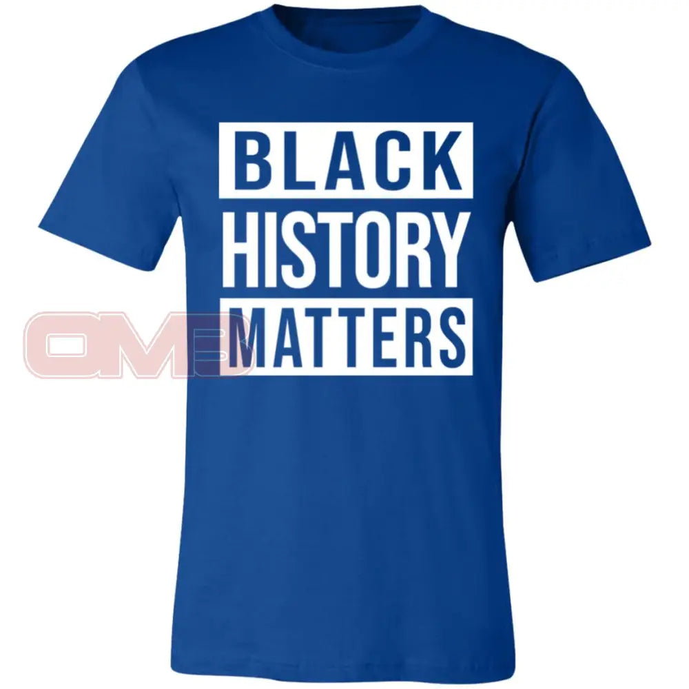 Black History Matters True Royal / X-Small T-Shirts