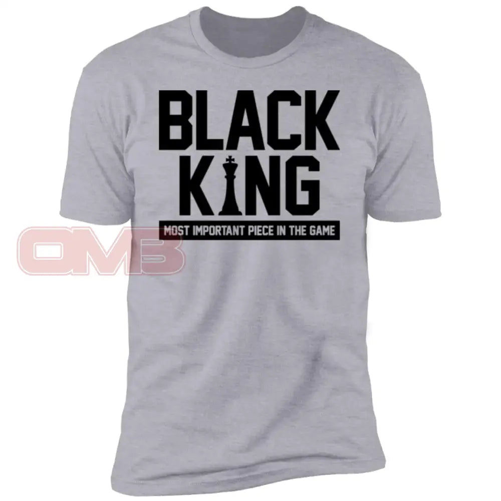 Black King -Most Important Piece In The Game Heather Grey / X-Small T-Shirts