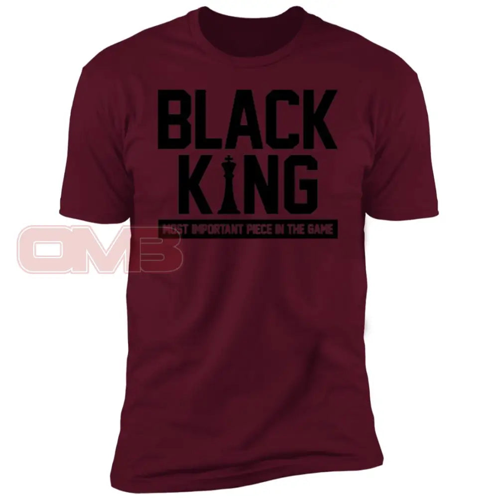 Black King -Most Important Piece In The Game Maroon / X-Small T-Shirts