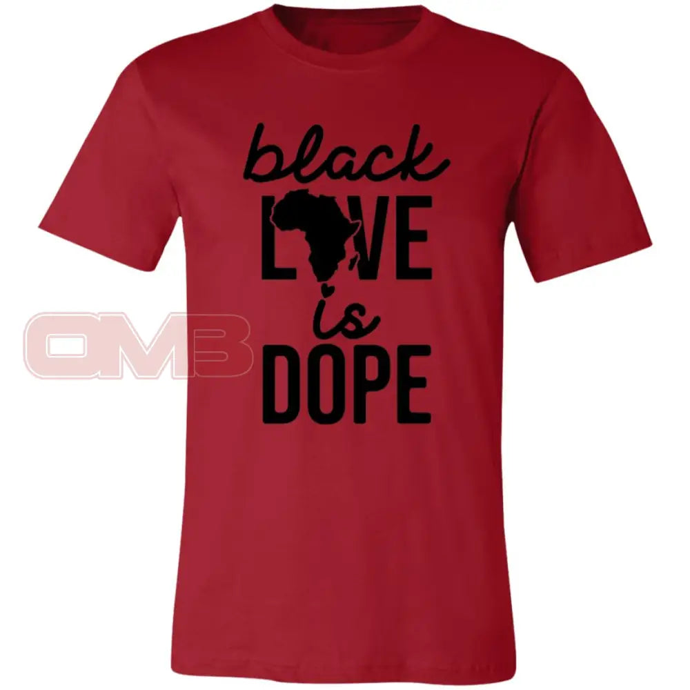 Black Love Is Dope Tee Canvas Red / X-Small T-Shirts