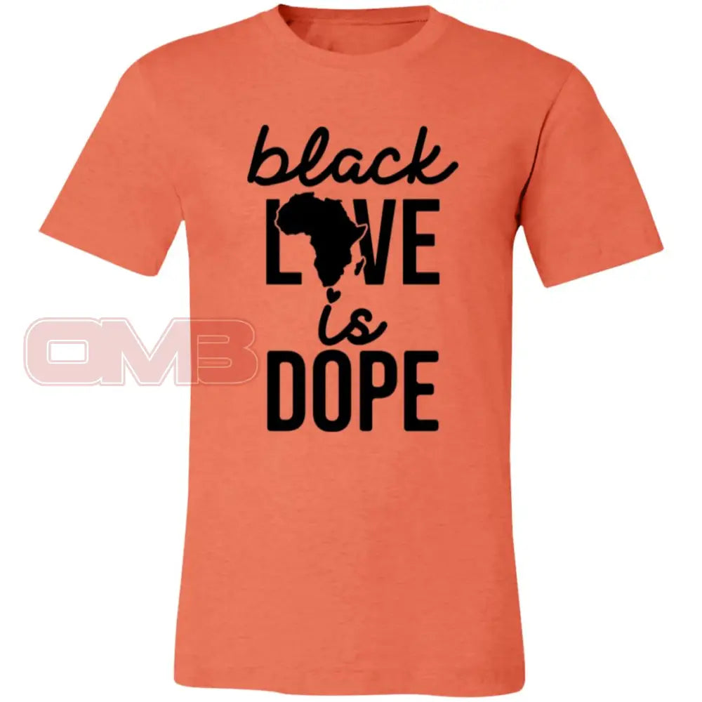 Black Love Is Dope Tee Heather Orange / X-Small T-Shirts