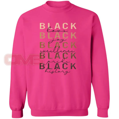 Black Love Joy Sweatshirt Heliconia / S Sweatshirts