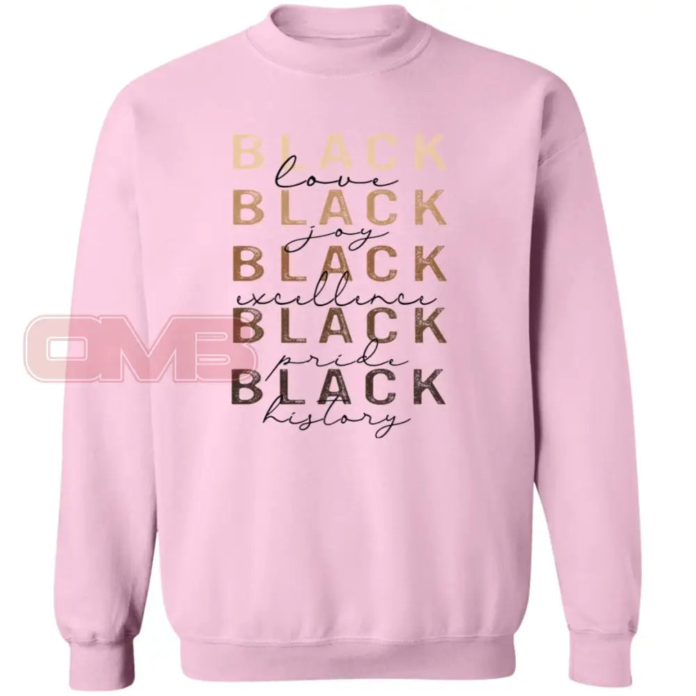 Black Love Joy Sweatshirt Light Pink / S Sweatshirts