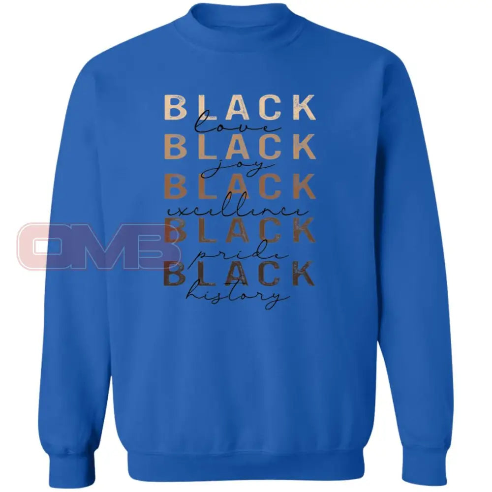 Black Love Joy Sweatshirt Royal / S Sweatshirts