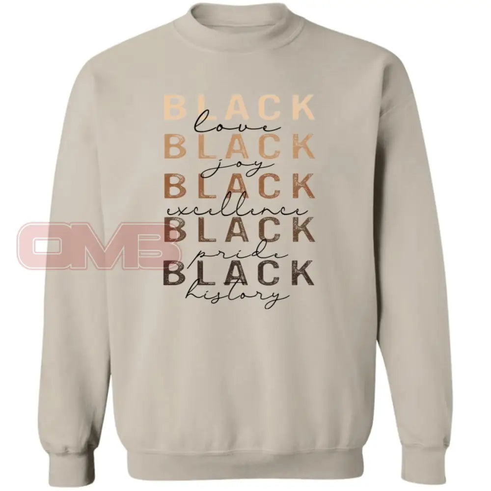 Black Love Joy Sweatshirt Sand / S Sweatshirts