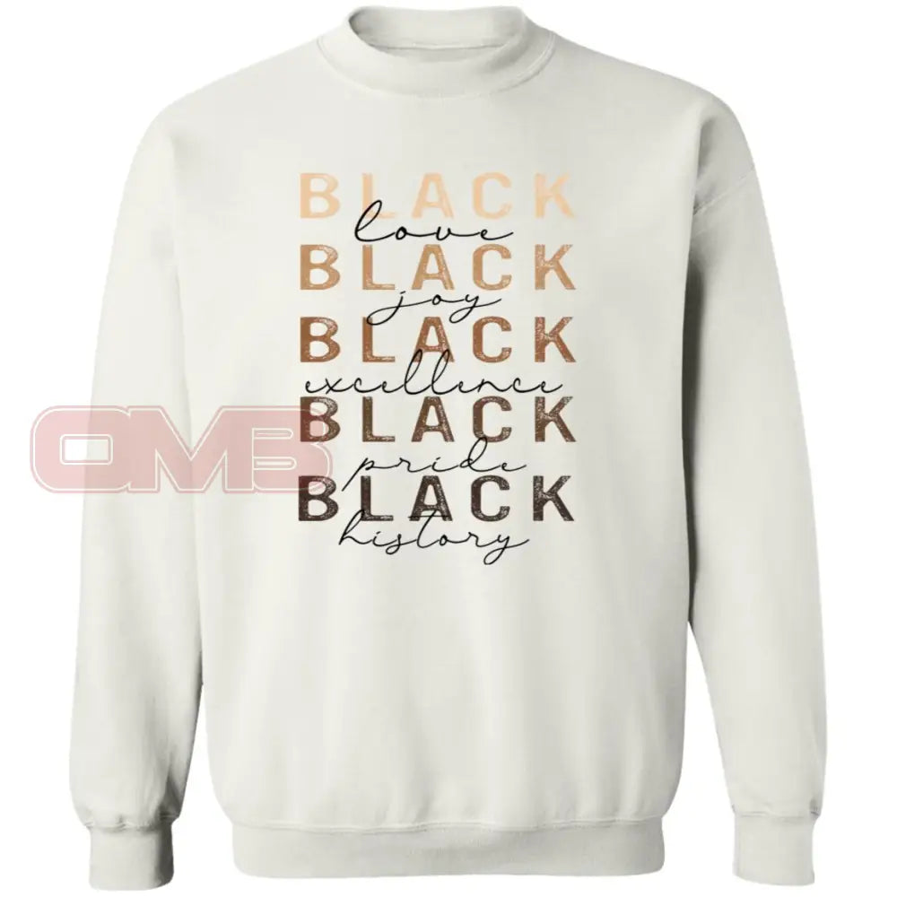 Black Love Joy Sweatshirt White / S Sweatshirts