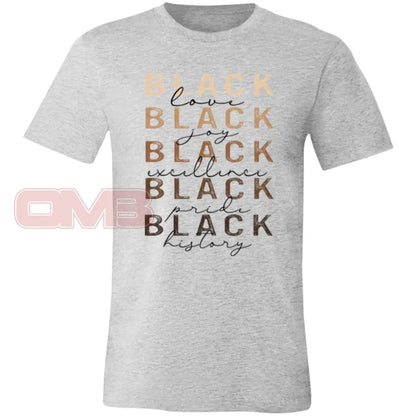 Black Love Joy Tee Athletic Heather / X-Small T-Shirts