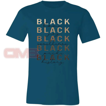 Black Love Joy Tee Deep Teal / X-Small T-Shirts