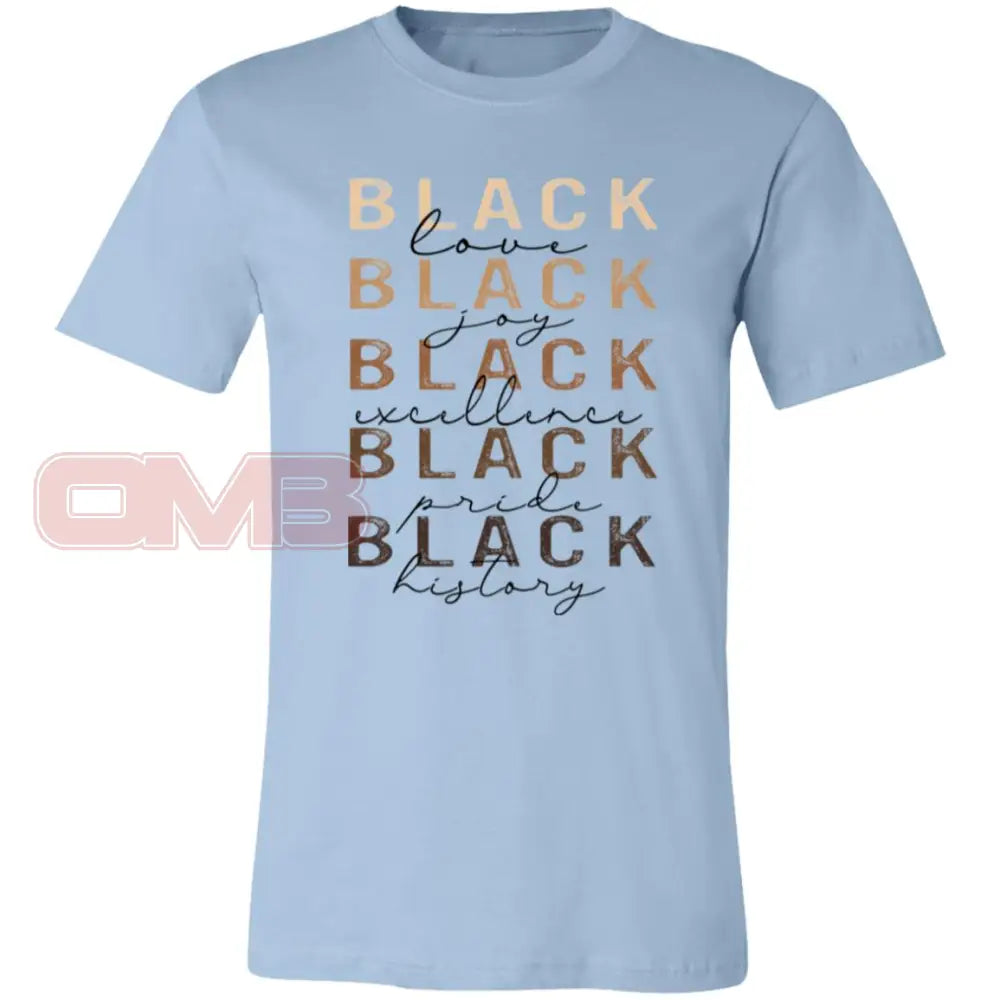 Black Love Joy Tee Light Blue / X-Small T-Shirts