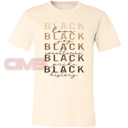 Black Love Joy Tee Natural / X-Small T-Shirts