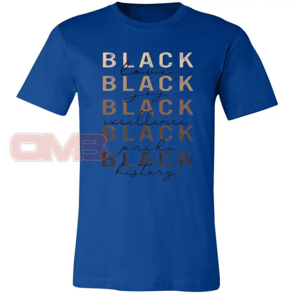 Black Love Joy Tee True Royal / X-Small T-Shirts