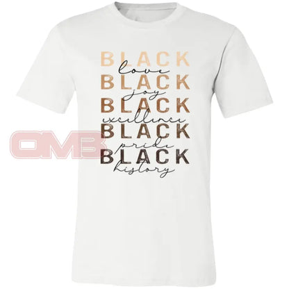 Black Love Joy Tee White / X-Small T-Shirts