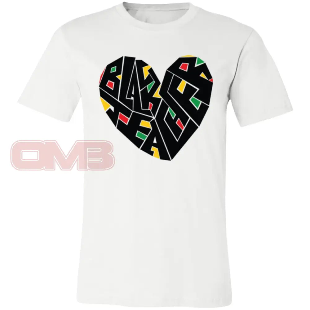 Black Teacher Heart Tee White / X-Small T-Shirts