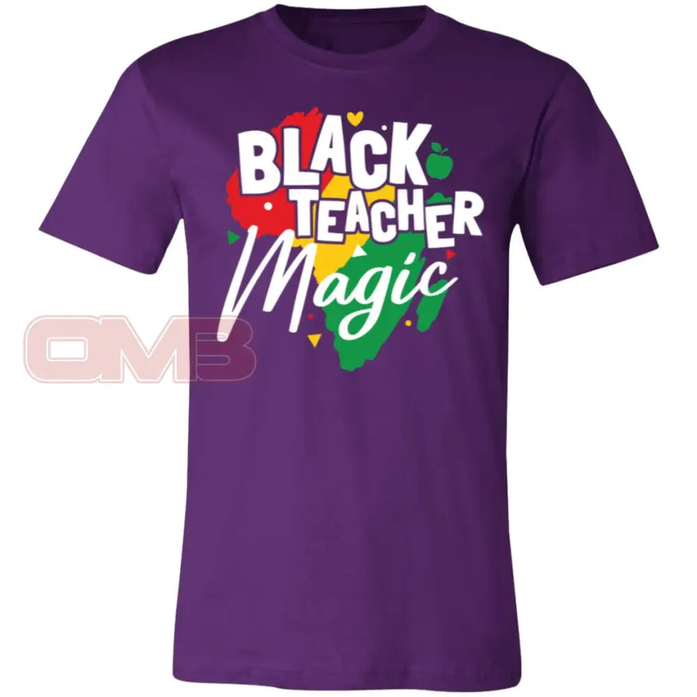 Black Teacher Magic Team Purple / X-Small T-Shirts