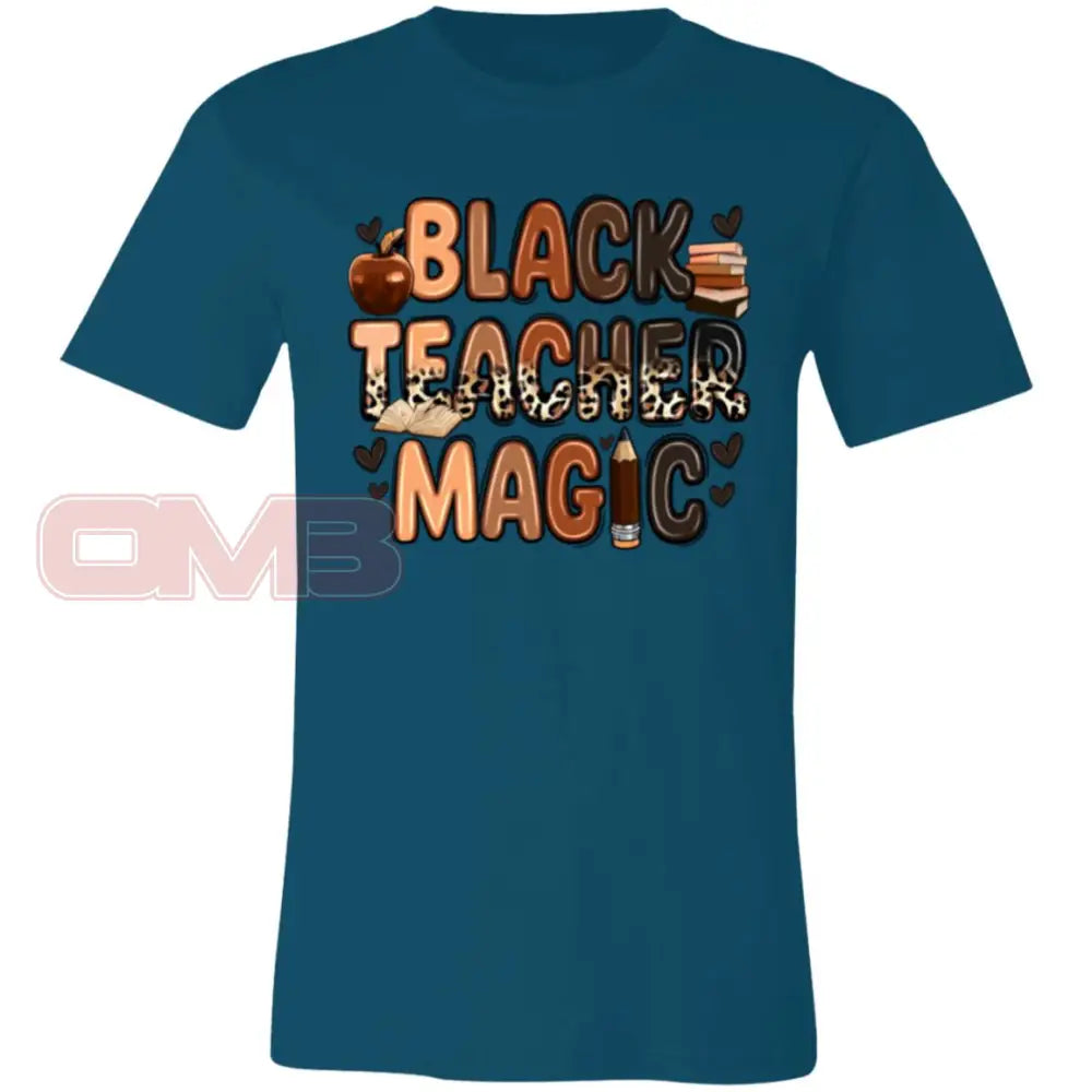 Black Teacher Magic Tee Deep Teal / X-Small T-Shirts