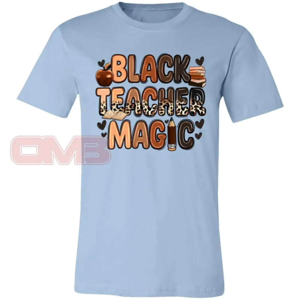 Black Teacher Magic Tee Light Blue / X-Small T-Shirts