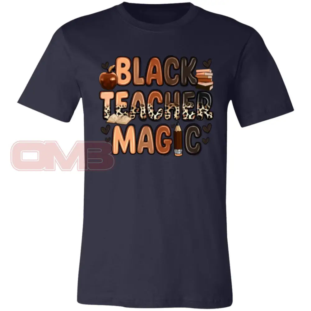 Black Teacher Magic Tee Navy / X-Small T-Shirts