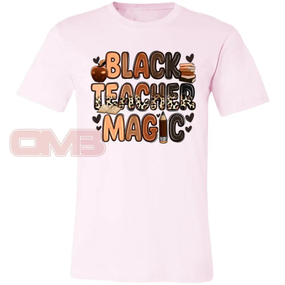 Black Teacher Magic Tee Soft Pink / X-Small T-Shirts