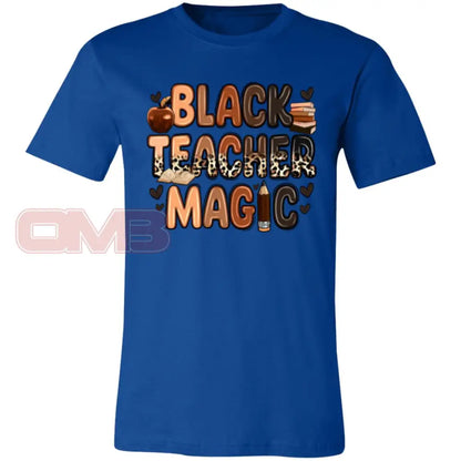 Black Teacher Magic Tee True Royal / X-Small T-Shirts