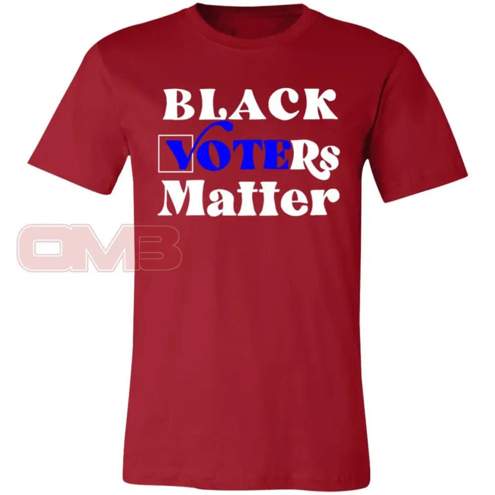 Black Voters Matter Canvas Red / X-Small T-Shirts