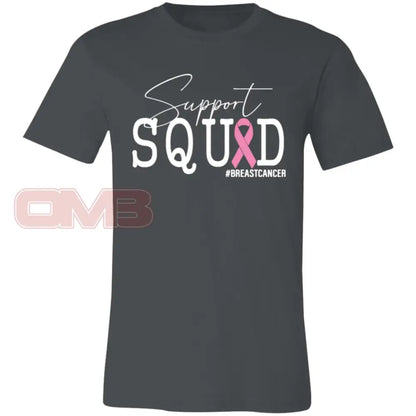 Breast Cancer Support Squad Asphalt / X-Small T-Shirts